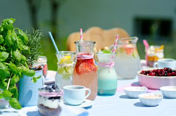 Gartenparty Tischdeko
