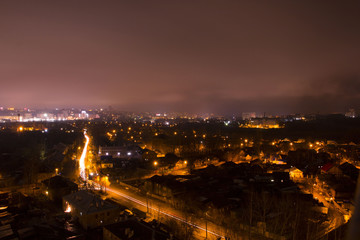 Fototapeta premium Night and the bright lights of the big city