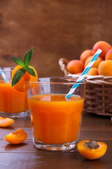 Fresh apricot juice