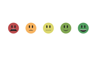 Set of  emoticon vector isolated on white background. Emoji vector. Smile icon collection. Emoticon icon web. Сhange of mood