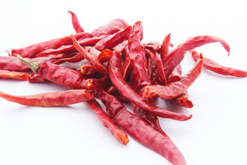 Red Chilli Dry isolated on white background