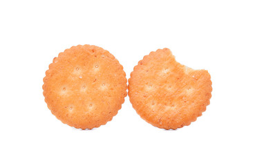 Crackers isolated on white background