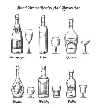 Glass Bottle Alcohol Beverage Bar Drink Editable Minimal Color Flat Line  Outline Stroke Icon Stock Vector Adobe Stock
