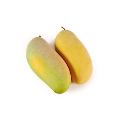 Mango close up isolated on white background