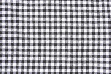 Black and white checkered tablecloth texture