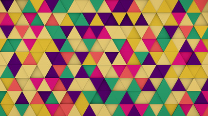 Fototapeta premium Colorful triangles hipster background 3D render