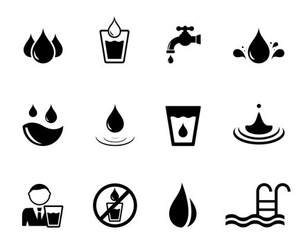 Black Water Concept Icons