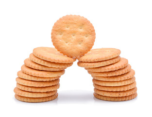 Crackers isolated on white background