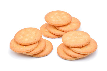 Crackers isolated on white background