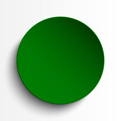 Green circle empty banner on white background.