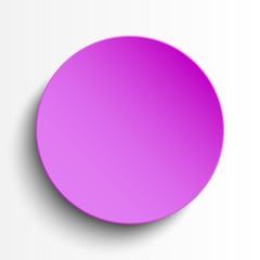 Pink circle empty banner on white background.