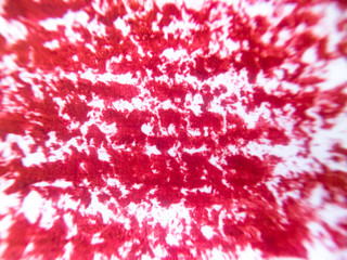 Abstract red shiny background, macro lipstick