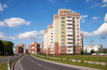 Fototapeta na wymiar new residential area in the city