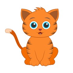 Illustration of Very Cute orange Cat 