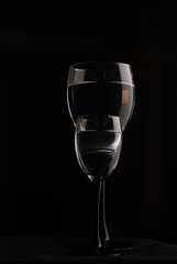 Wine glasses are ready for party