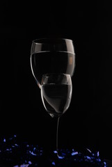 Wine glasses are ready for party