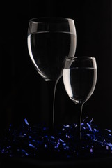 Wine glasses are ready for party