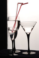 Wine glasses are ready for party