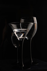 Wine glasses are ready for party