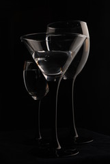 Wine glasses are ready for party