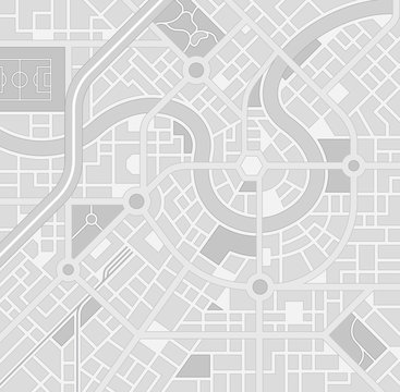 Vector Greyscale City Map pattern