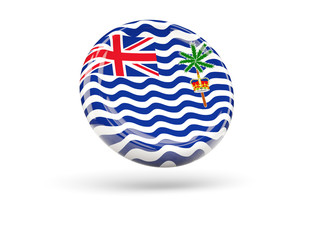 Flag of british indian ocean territory. Round icon