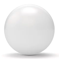 Fotobehang 3d white sphere © DNY3D