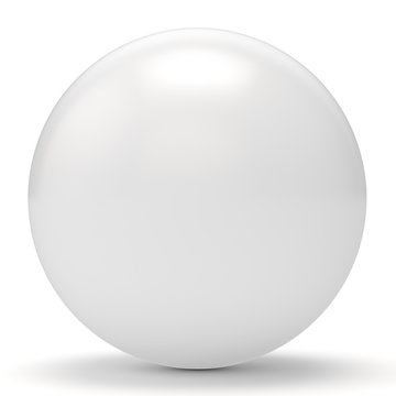 3d white sphere