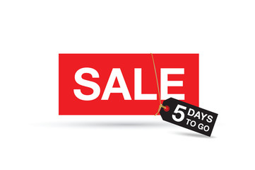 five day sale sign poster