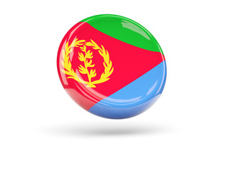Fototapeta premium Flag of eritrea. Round icon