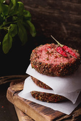 Burger with spices