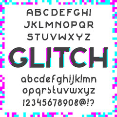 Glitch Font set