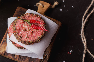 Burger with spices