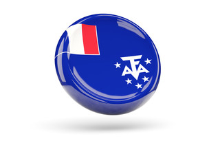 Flag of french southern territories. Round icon