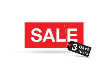 three day sale sign poster