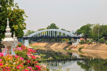 Ping River side in Lampang City Thailand
