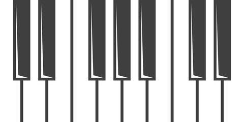 Vector black piano key icon © skarin