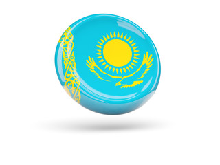 Flag of kazakhstan. Round icon