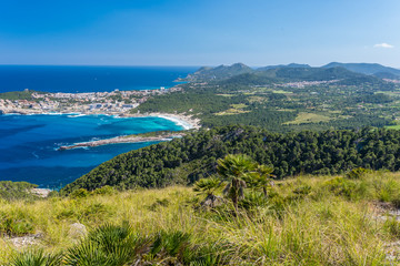Fototapeta na wymiar Cala Agulla and beautiful coast at Cala Ratjada of Mallorca, Spain