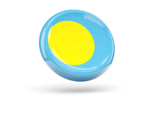 Flag of palau. Round icon