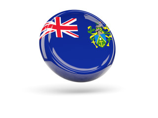 Flag of pitcairn islands. Round icon