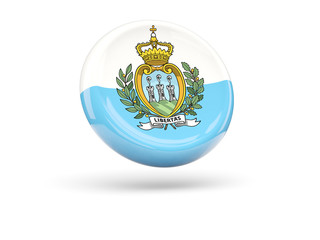 Fototapeta premium Flag of san marino. Round icon