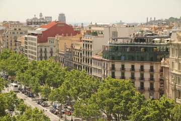 Fototapeta na wymiar Barcelona en un día de verano