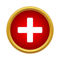 Plus icon, simple style