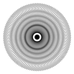 Geometric circular optical illusion