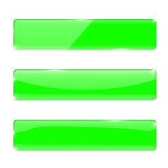 Green glass buttons. Lime rectangular web icons