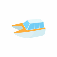 Boat icon, cartoon style