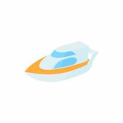 Boat icon, cartoon style