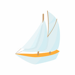 Boat icon, cartoon style