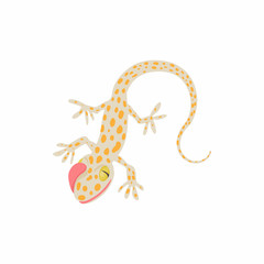 Lizard icon, cartoon style